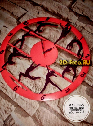 Часы гимнастика макет 110 формат cdr