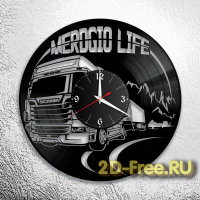 Часы на пластинке авто Scania