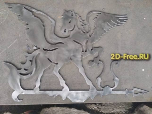 Макет флюгера пегас dxf