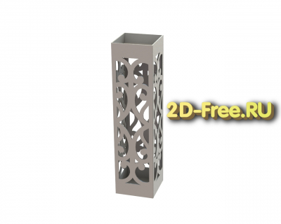 Резной декор абажура, коробочки, решетки 2D макет