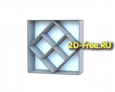 Ящик с отделениями 2D макет