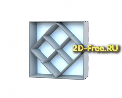 Ящик с отделениями 2D макет