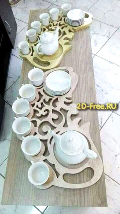 Поднос для вырезания из дерева
